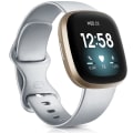 Pikkukuva 10 / 11: Kellon ranneke Fitbit Versa 3 -rannekkeelle Silikoninen ranneke Vaihto Fitbit Sense -rannekkeelle Correa-lisävarusteet Ruusukulta Hopea gold size L for Versa3