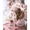 Miniatyrbilde 3 av 8: Stor Hampblomst Foreldre-Barn Genser Strikkelue Høst og Vinter Pelsball Ullue Pink Parent-child hat