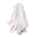Miniatyrbild 1 av 4: Vinter Dam Onesie Pyjamas Kawaii Katt Söta Öron Långärmad Rosa One-Piece Sovkläder Kvinnlig Casual Söt Hemmakläder Flicka Pink