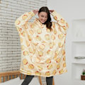 Miniatyrbilde 1 av 11: Dame Teppe Genser Kåpe Vinter Hettegensere Utendørs Hettejakker Varm Komfort Morgenkåpe Jule Fleece Teppe Sudadera Mujer bread One Size