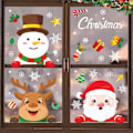 Miniatyrbild 2 av 11: Jul Glasdekaler Heminredning Ornament Jul Snöflinga Jultomte Dörr Butiksfönster Dekal Nyår Juldekoration 3