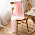 Miniatyrbillede 6 af 11: Chiffon bordløber hvid bryllup simpel hotelbord Fest festdekoration dug Bordløber Adenium obesum 73*200cm
