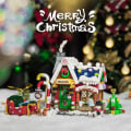 Miniatyrbild 5 av 9: 788 st LOZ Mini Blocks Arkitektur God Jul Hus Jultomte Snögubbe Träd Rådjur Byggklossar Tegelstenar Leksak För Barn Present 1224-with box