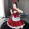 Pikkukuva 5 / 5: Jouluvaatteet Netistä Punainen Naispuolinen Ankkuripuku Cosplay Seksikäs Pupujussi Naisten Asu Default Title