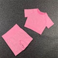 Pikkukuva 10 / 11: Joogasetti treenipaitoja urheiluhousut rintaliivit kuntoilu juoksu urheilusetti naisille pink-DD M