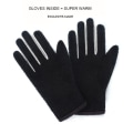 Miniatyrbild 4 av 5: Herr Vinter Varma Mode Vattentäta Handskar Herr Faux Läder Körhandskar Tunna Läderhandskar för Pekskärm Brun Guantes A Black One size