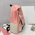 Miniatyrbillede 5 af 11: Canvas Piger Mode Skoletaske Stor Kapacitet Studerende Koreansk Rygsæk All-match Multifunktionelt 4-delt Sæt Bolsa Sac A Dos 1 piece black2