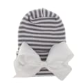 Miniatyrbillede 1 af 11: Babyhue Vinterhue Beanie Dobbeltlags Fortykkede Sløjfehue Baby Ny Hospitalshue #8 white knot gray cap Average size