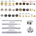 Pikkukuva 5 / 11: 480 kpl Metallisia Kaksipuolisia Niittejä Pyöreitä Nittejä DIY Nahkatyöhön Laukku Vyö Vaatteet Kenkien Lemmikkieläinten Pannan Kiinnitystyökalut 480pcs With Pliers