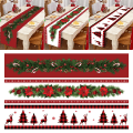 Miniatyrbillede 3 af 11: Juledug Bordløber Glædelig Jul Dekorationer 2023 Til Hjemmet Dug Navidad Noel Kerst Xmas Gaver Nytår 2024 Natal polyester 40 as picture