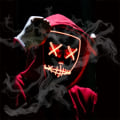 Miniatyrbilde 5 av 11: Halloween Maske Lysende Hacker Purge Maske Skummel LED Maske for Cosplay Kostymer Festival Karneval Party Gaver til Barn Menn Kvinner overseas Yellow