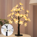 Miniatyrbillede 9 af 11: LED Kunstigt Træ Lys Farvede Lys Julefestival Værelse Sengelampe Dekorativ Bordlampe Sølv Birk Lille Natlampe 60cm Silver Birch light USB battery box dual-purpose