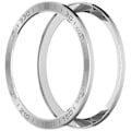 Miniatyrbillede 4 af 5: Til Garmin Fenix 8 Solar 51mm Rustfrit Stål Bezel Ridsefast Beskyttelsesring - Sort+Rød Silver+Grey