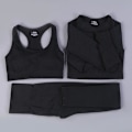 Miniatyrbild 8 av 11: Yoga Set Dam Fitness Sportkläder Träningsdräkter GYM Kläder Löpartights Träningsbyxor 2pcs ShirtsGreen M