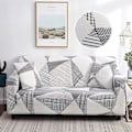 Miniatyrbillede 7 af 11: Geometrisk ternet sofabetræk, strækbart sofabetræk til stue, elastisk sofa-stolbetræk, sofahåndklæde 1/2/3/4-personers Pattern 22 1-seater 90-140cm