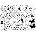 Pikkukuva 5 / 5: \"Heaven In Our Home\" seinätarrat, lainaukset ja sanonnat, seinäkoristeet, taidekoristelu makuuhuoneeseen ja olohuoneeseen