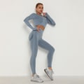 Miniatyrbilde 5 av 10: Yoga Sett Sportsantrekk Treningssett Sportsklær for Kvinner Purple long set M