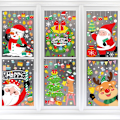 Miniatyrbild 2 av 11: God Jul Fönsterdekaler Snögubbe Älg Julgran Feliz Navidad Juldekor För Hemmet 2023 Barn Favorit Jultomte Gåvor Green