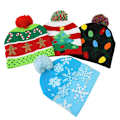 Miniatyrbillede 2 af 11: LED Julehue Sweater Strikket Hue Julelys Strikket Hue Julegave til Børn Julepynt J