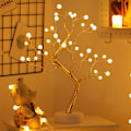 Pikkukuva 1 / 11: Led-puuvalo, kiitospäivän somistus, kodin koristelulamppu, joulujuhlat, helmiäispuu Gold tree Pearl White