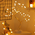 Pikkukuva 6 / 11: Led-puuvalo, kiitospäivän somistus, kodin koristelulamppu, joulujuhlat, helmiäispuu Golden five-pointed star tree lamp
