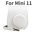 Miniatyrbillede 7 af 11: Til Fujifilm Polaroid Film Kamerataske med Skulderrem til Instax Mini 11 Kamerataske PU Læder Blød Silikone Cover Taske Pink