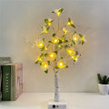 Miniatyrbillede 2 af 11: LED Kunstigt Træ Lys Farvede Lys Julefestival Værelse Sengelampe Dekorativ Bordlampe Sølv Birk Lille Natlampe Magnolia tree lamp USB battery box dual-purpose