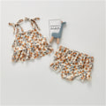 Miniatyrbillede 6 af 7: Småbørn Baby Piger Badetøj Dejlig Sommer Blomster-/Citronprint Tanktoppe + Shorts Badedragt Børn Sød 2-delt Badedragt Auburn 3-6 Months