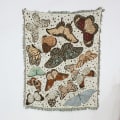 Miniatyrbild 1 av 11: Boho Sofffilt Stickad Bomull Sofföverdrag Demonöga Viktad Tapet Bohemisk Tofs Boho Väggdeko Picknickfilt Filtar N 130x160cm