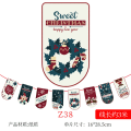 Miniatyrbild 10 av 11: Juldekoration Tecknad Papper Hängande Flagga Färgglada Flaggor Julhelg Scen Atmosfär Layout Jul Papper Hängande Flagga Z4