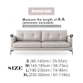 Miniatyrbillede 2 af 11: Elastisk sofabetræk til stue, ensfarvet sofabetræk, strækbart sofabetræk, hjørnesofa 1/2/3/4 personers L-formet sofa, skal købe 2 stk. Camel--1PC 1 seat 90-140cm