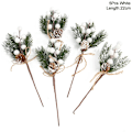 Miniatyrbild 7 av 11: 5 st Jul Röda Bär Konstgjord Blomma Tallkotte Gren Julgransdekorationer Ornament Presentförpackning Hem DIY Krans 3red 2white
