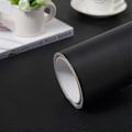 Miniatyrbilde 1 av 5: Selvklebende, vanntett og avtagbar vinyltapet Matt Svart 40cm x 2m Matt Black 40cm x 2m