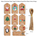 Pikkukuva 4 / 11: 48/50 kpl Hyvää Joulua Kraft Paperi Tagit DIY Käsintehty Lahjapaketointi Paperi Tarrat Joulupukki Ripustuskoristeet Uuden Vuoden Sisustus 50pcs-set3
