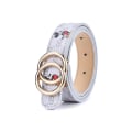 Miniatyrbillede 7 af 11: Allround Børnebælte Studenter Ungdom Glat Spænde Jeans Rem Spot Gold buckle khaki 80CM