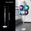 Pikkukuva 11 / 11: 7/11/19 Putkipalloteline Ilmapalloteline Pylväs Konfettipallo Lasten Syntymäpäiväjuhlat Babyshower Häät Koristelutarvikkeet 1set 7tube stand B