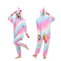 Miniatyrbild 8 av 11: Unisex Unicorn Stitch Onesies Dam Vinter Jul Pyjamas Nattkläder Kostymer Vuxna Flanell Sovkläder Pyjamas Puple Tenma L