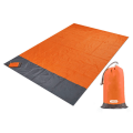 Miniatyrbild 1 av 7: 200x210cm Fickpicknick Vattentät Strandmatta Sandfri Filt Camping Utomhus Picknick Tält Vikbart Överdrag Sängkläder Orange 200x210cm