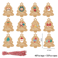 Miniatyrbilde 3 av 11: 48/50 stk. God Jul Kraftpapiretiketter DIY Håndlagde Gaveinnpakningspapiretiketter Julenissen Hengemerke Ornamenter Nyttårsdekor 48pcs-set2