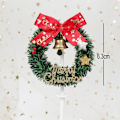 Miniatyrbillede 10 af 11: Julekage Dekorativ Indsættelse Græsring Blade Sika Hjort Juletræ Gavepose Fødselsdag Bagning Small Goldeer