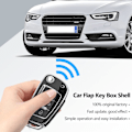 Miniatyrbillede 2 af 10: Blød TPU Bil Flip Nøgle Etui Cover Skal Fob til A1 A3 A6 A6L Q2 Q3 Q7 TTS R8 S6 RS3 Beskytter Nøglering Auto Tilbehør Overseas White