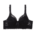 Miniatyrbilde 1 av 7: BH-er for Kvinner Blonde Sexy Bralette Transparent Bøyletopp BH Push Up BH Black 38/85C