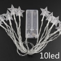 Miniatyrbilde 5 av 6: 1,5M 3M Stjerneformet Tema LED Lyslenke Julebryllupsdekorasjon Warm white 1.5m-10led