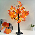 Miniatyrbillede 1 af 11: LED Kunstigt Træ Lys Farvede Lys Julefestival Værelse Sengelampe Dekorativ Bordlampe Sølv Birk Lille Natlampe Maple leaf tree lamp USB battery box dual-purpose