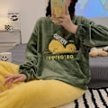 Pikkukuva 3 / 4: Söpö Ankka Pyjama Rento Pitkähihainen Pyöreäkauluksinen Puku Sarjakuva Kotiasu Like the picture M