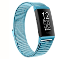 Miniatyrbilde 9 av 11: Magnetisk Milanese-reim i metall for Fitbit Charge 4 3, erstatningsarmbånd for Fitbit Charge 3 SE, reim for menn og kvinner Wine Red Size L