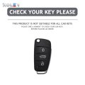 Pikkukuva 2 / 10: Muoti TPU Auton Avaimen Kääntökotelo Kuori A1 A3 8P 8L A4 A5 B6 B7 A6 A7 C5 C6 4F Q3 Q5 Q7 Q8 TT S3 S4 S6 RS Black only case