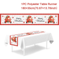 Miniatyrbillede 9 af 11: Jule Polyester Bordløber Glædelig Jul Dekoration Til Hjemmet 2023 Julegaver Navidad Noel Nytår 2024 Natal Duge 6