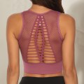 Miniatyrbilde 10 av 11: Yoga BH Fitness Dame T-skjorter Trenings Sports BH Yoga Vest Løping Gym Sport Pink-2 L