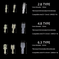Miniatyrbillede 2 af 8: 135/270/315 stk. 2.8/4.8/6.3 mm Krympe terminal isolering tætnings ledningsstik han- og hunstik fjeder terminal Kit 1050 PCS Gold